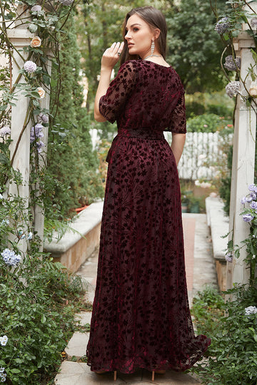 Vestido de Dama de Honor Cuello en V A Línea